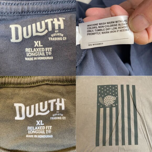 2 Duluth Trading Co. Mens T-Shirt XL Lot Of Two Longtail Long Sleeve Casual Tee - Picture 2 of 3